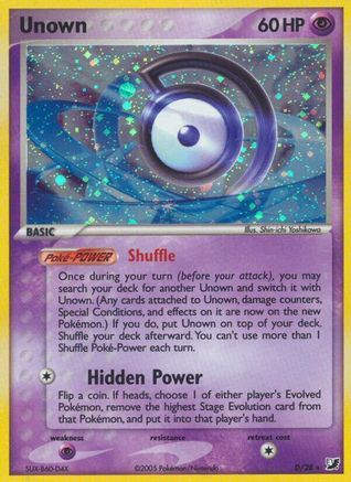 Unown (D)/115 - [Unseen Forces] Holofoil