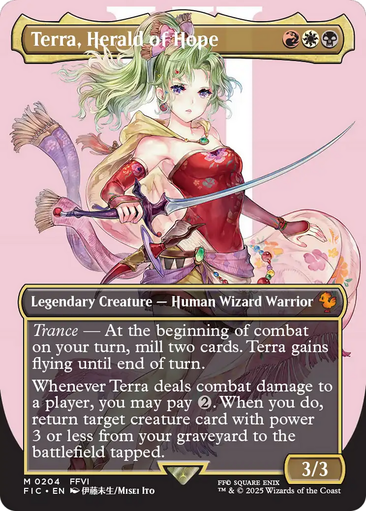 Terra, Herald of Hope (Borderless) (FIC-204) - [Commander: FINAL FANTASY] (Borderless)