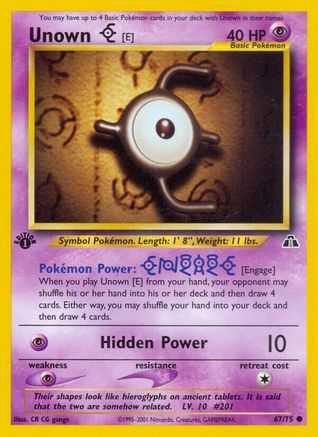 Unown [E] 67/75 - [Neo Discovery] 1st Edition
