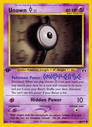 Unown [I] 68/75 - [Neo Discovery] 1st Edition