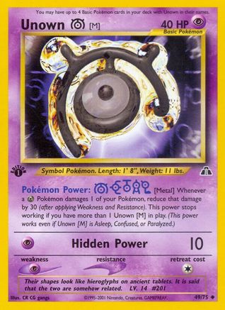 Unown [M] 49/75 - [Neo Discovery] 1st Edition