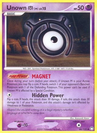 Unown M (66/123) [Diamant et perle : trésors mystérieux] 