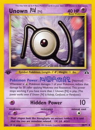 Unown [N] 50/75 - [Neo Discovery] 1st Edition