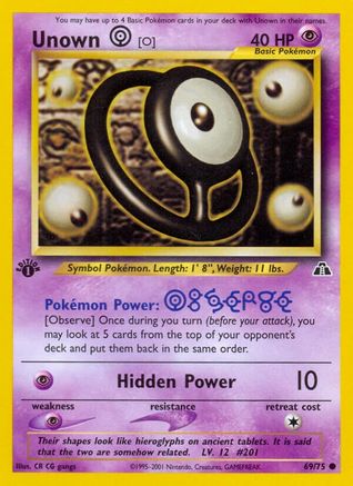 Unown [O] 69/75 - [Neo Discovery] 1st Edition