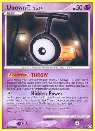 Unown [T] 67/123 - [Mysterious Treasures]