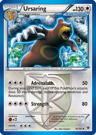 Ursaring (76/101) [Noir et blanc : explosion de plasma] 