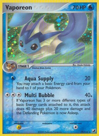 Vaporeon (19/115) [EX : Forces invisibles] 