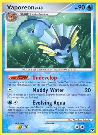 Vaporeon (34/111) [Platine : Rivals montants] 