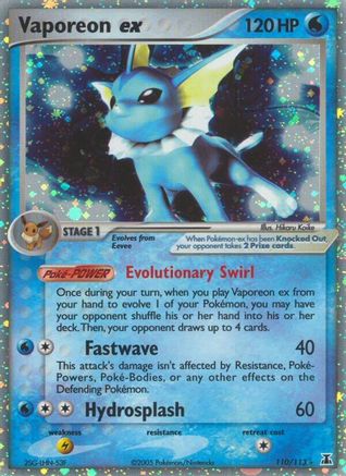 Vaporeon ex (110/113) [EX : Espèce Delta] 