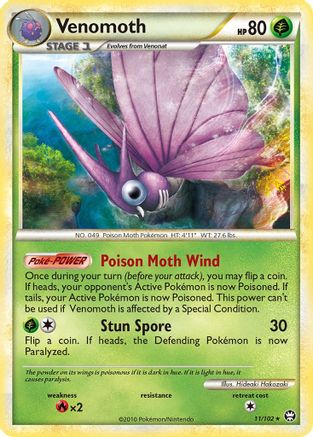 Venomoth (11/102) [HeartGold &amp; SoulSilver : Triomphant] 