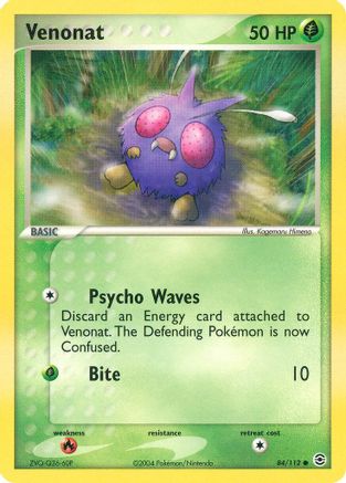 Venonat (84/112) [EX : Rouge Feu &amp; Vert Feuille] 