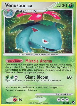 Venusaur (20/132) [Diamant et perle : merveilles secrètes] 