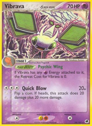 Vibrava - 024/101 (Delta Species) 24/101 - [Dragon Frontiers] Reverse Holofoil