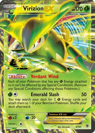 Virizion EX (9/101) [Noir et blanc : explosion de plasma] 