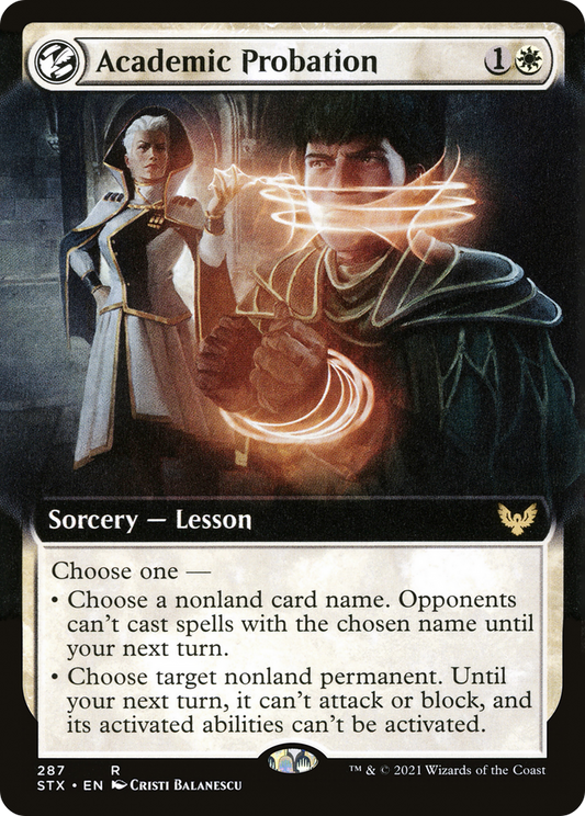 Academic Probation (STX-287) - [Strixhaven: School of Mages]: (Extended Art, lesson)