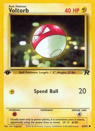 Voltorb 69/82 - [Team Rocket] 1st Edition