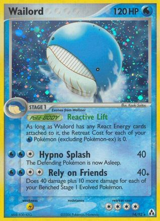 Wailord (14/92) (Estampillé) [EX : Legend Maker] 