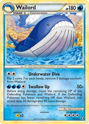 Wailord (31/102) [HeartGold &amp; SoulSilver : Triomphant] 