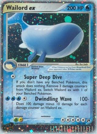 Wailord ex 100/100 - [Sandstorm] Holofoil