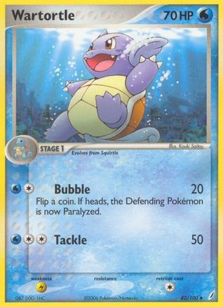 Wartortle (42/100) (Estampillé) [EX : Gardiens de cristal] 