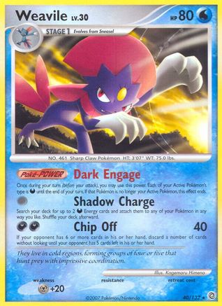 Weavile (40/132) [Diamant et perle : merveilles secrètes] 