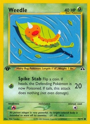 Weedle 70/75 - [Neo Discovery] 1st Edition