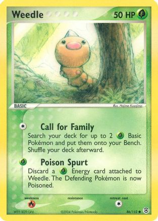 Weedle (86/112) [EX : Rouge Feu et Vert Feuille] 