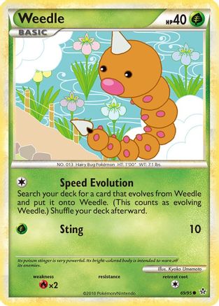 Weedle (69/95) [HeartGold &amp; SoulSilver : déchaînés] 