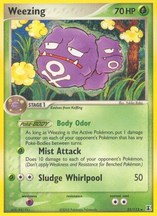 Weezing (33/113) (Stamped) [EX: Delta Species]