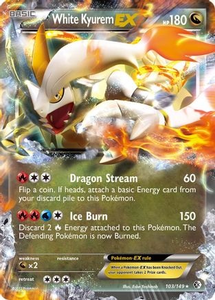 Kyurem EX blanc (103/149) [Noir et blanc : frontières franchies] 