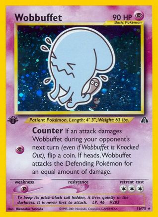 Wobbuffet (16) 16/75 - [Neo Discovery] Unlimited Holofoil