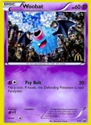 Woobat - 7/12/12 - [McDonalds Promos 2012] Holofoil
