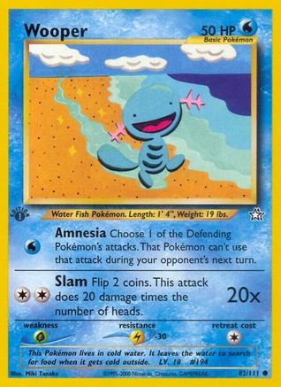 Wooper 82/111 - [Neo Genesis] 1st Edition