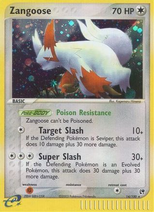 Zangoose 14/100 - [Sandstorm] Holofoil