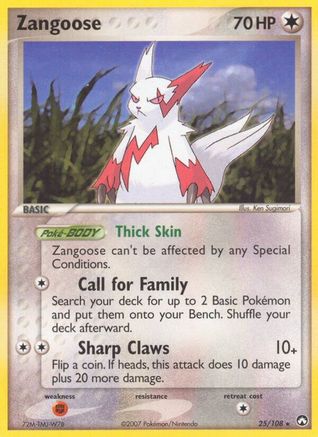 Zangoose (25/108) (Estampillé) [EX : Power Keepers]