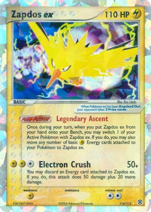 Zapdos ex (116/112) [EX : Rouge Feu et Vert Feuille] 