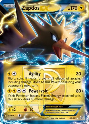 Zapdos EX (48/135) [Noir et Blanc : Tempête Plasma] 