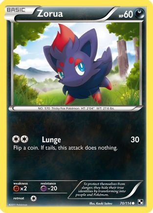 Zorua (70/114) [Noir et Blanc : Ensemble de base] 