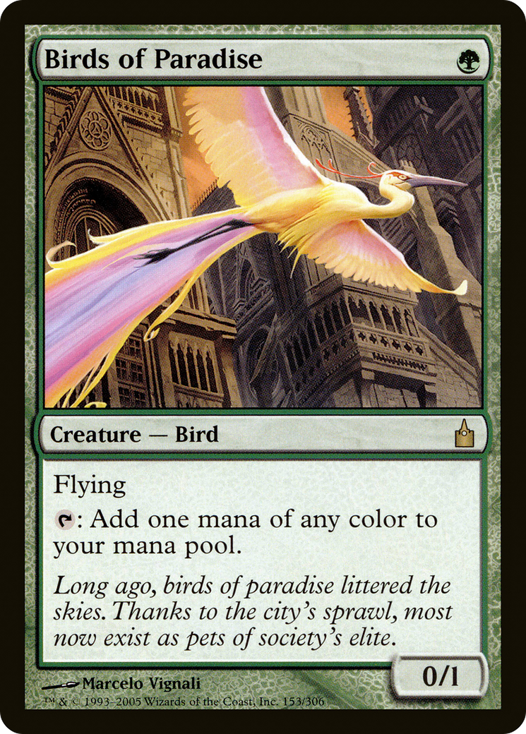 Birds of Paradise (RAV-153) - [Ravnica: City of Guilds] Foil