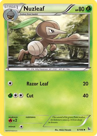 Feuille Nuzleaf (6/106) [XY : Flashfire] 