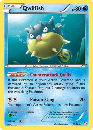 Qwilfish (21/106) [XY : Flashfire] 