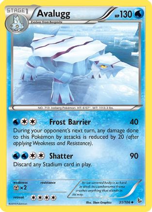 Avalugg 31/106 - [XY  Flashfire]