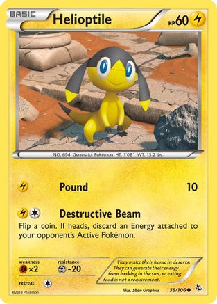 Hélioptile (36/106) [XY : Flashfire] 