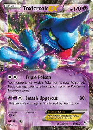 Toxicroak EX 41/106 - [XY  Flashfire] Holofoil