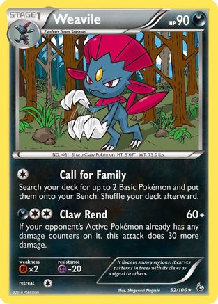 Weavile 52/106 - [XY  Flashfire]