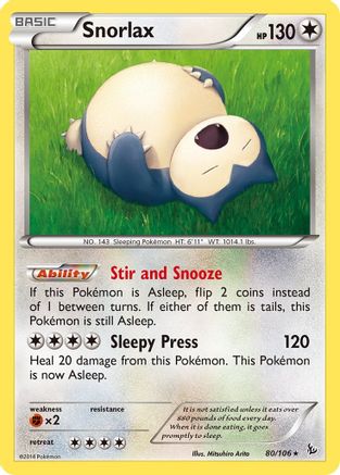 Ronflex (80/106) [XY : Flashfire] 