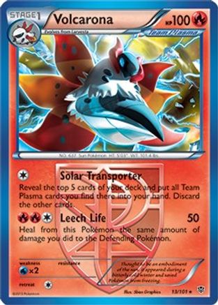 Volcarona - 13/101 (BW Plasma Blast) - [Deck Exclusives] Holofoil