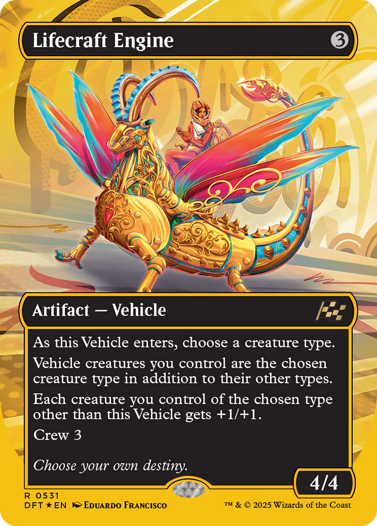 Lifecraft Engine (Borderless) (First-Place Foil) (DFT-531) - [Aetherdrift] Foil