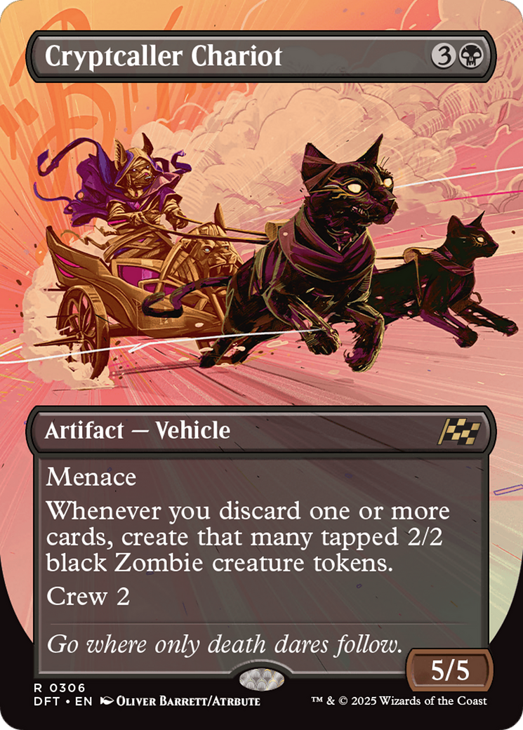 Cryptcaller Chariot (Borderless) (DFT-306) - [Aetherdrift] Foil