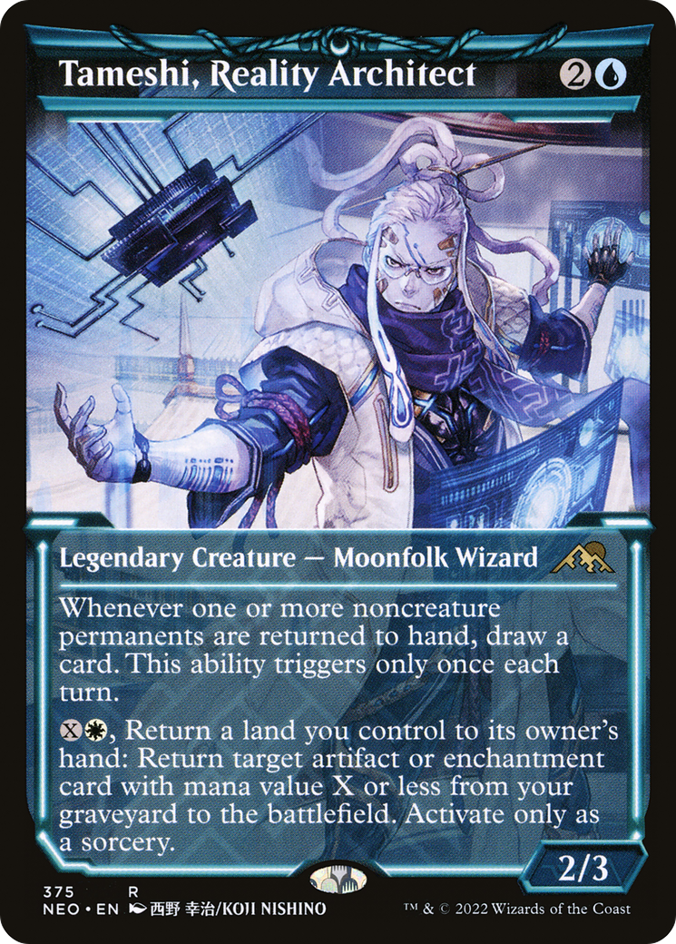 Tameshi, Reality Architect (NEO-375) - [Kamigawa: Neon Dynasty]: (Showcase) Foil